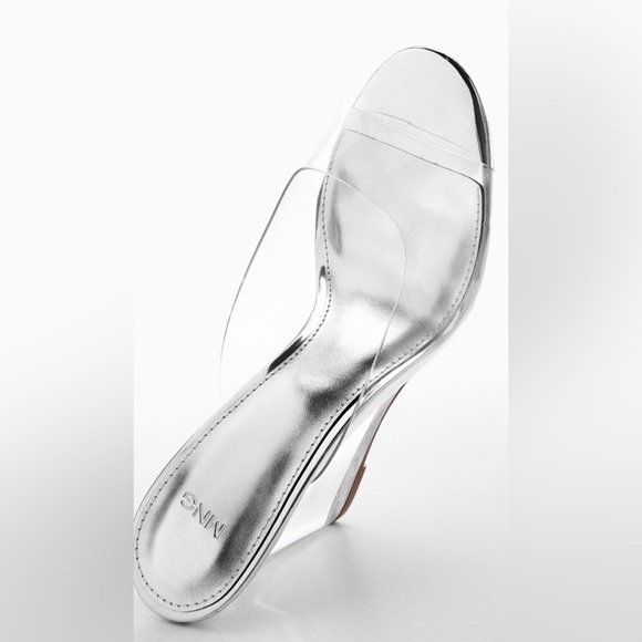 MANGO TRANSPARENT VINYL WEDGE SANDALS - Picture 5 of 8